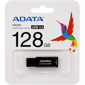 فلش مموری ای دیتا UV350 USB 3 ظرفیت 128 گیگابایت | فروش فقط حضوری در فروشگاه سفید رایانه اهواز
