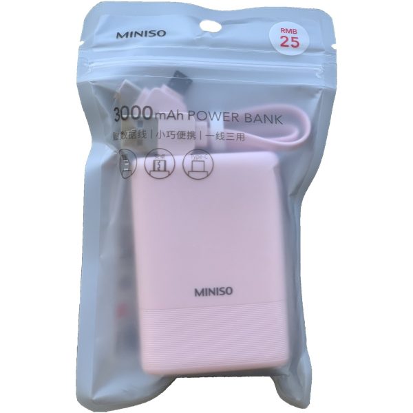 پاوربانک مینیسو 3000mAh مدل TPB-67 | فروش فقط حضوری در فروشگاه سفید رایانه اهواز