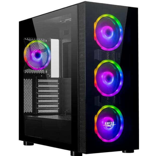 کیس کامپیوتر اوست GT AV301 MB RGB Mid Tower مشکی | فروش فقط حضوری در فروشگاه سفید رایانه اهواز