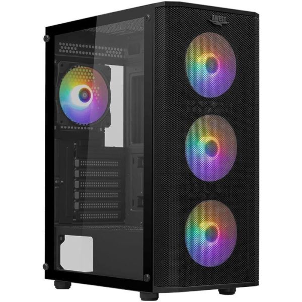 کیس کامپیوتر اوست GT AV300 MB ARGB Mid Tower مشکی | فروش فقط حضوری در فروشگاه سفید رایانه اهواز