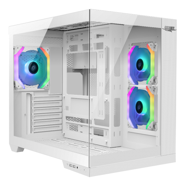 کیس کامپیوتر Mid Tower اوست مدل GT-AQ12-MW، سازگار با مادربردهای ATX و microATX، دارای سیستم مدیریت کابل | فروش فقط حضوری در فروشگاه سفید رایانه اهواز